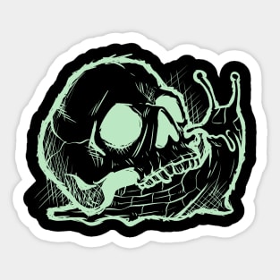 Occult Goth Gothic Emo Dark Creepy Skull Snail Witchcraft Sticker